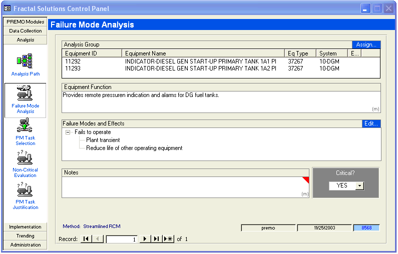 Streamlined Reliability-Centered Maintenance